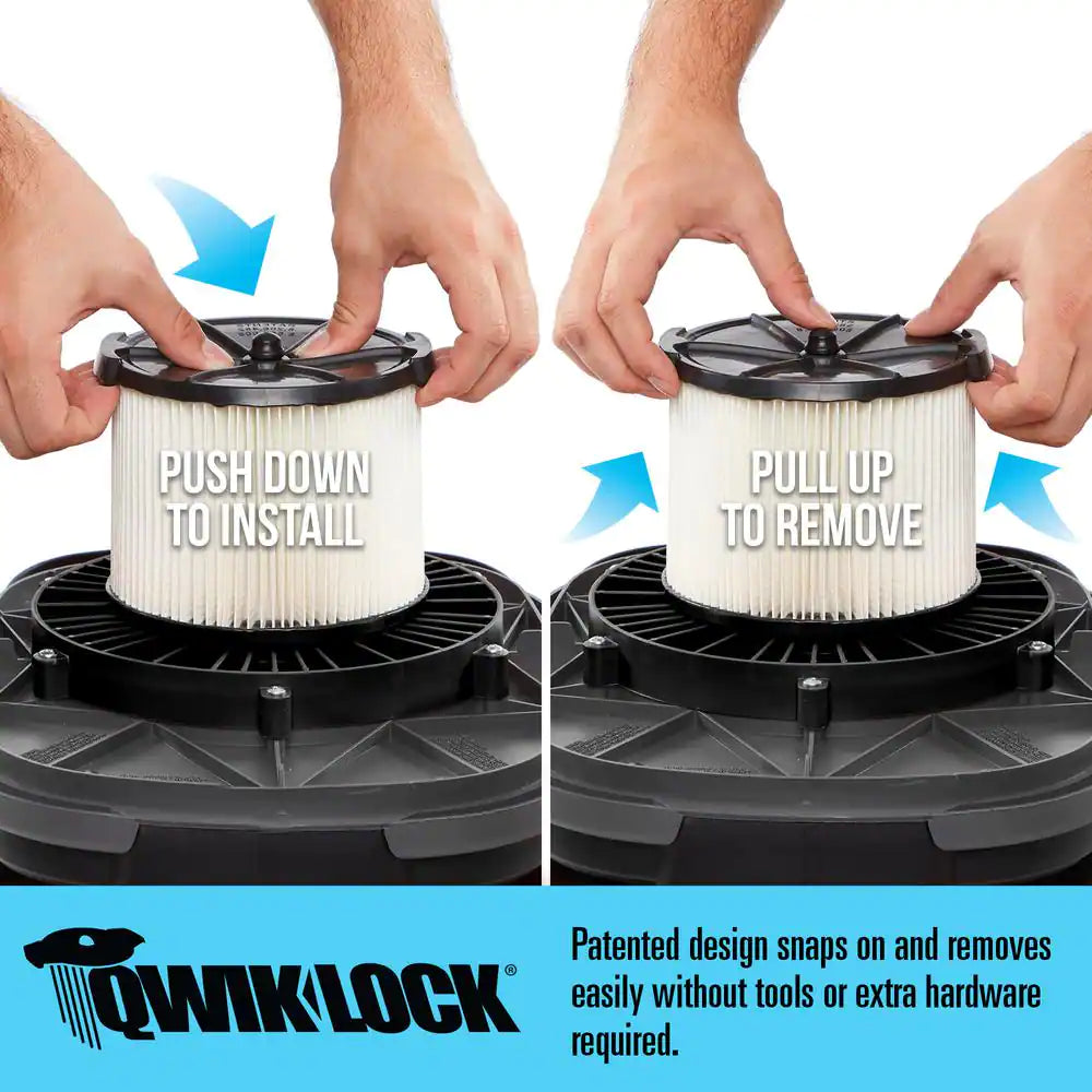 RIDGID  1-Layer Standard Pleated Paper Filter for 3 to 4.5 Gallon RIDGID Wet/Dry Shop Vacuums