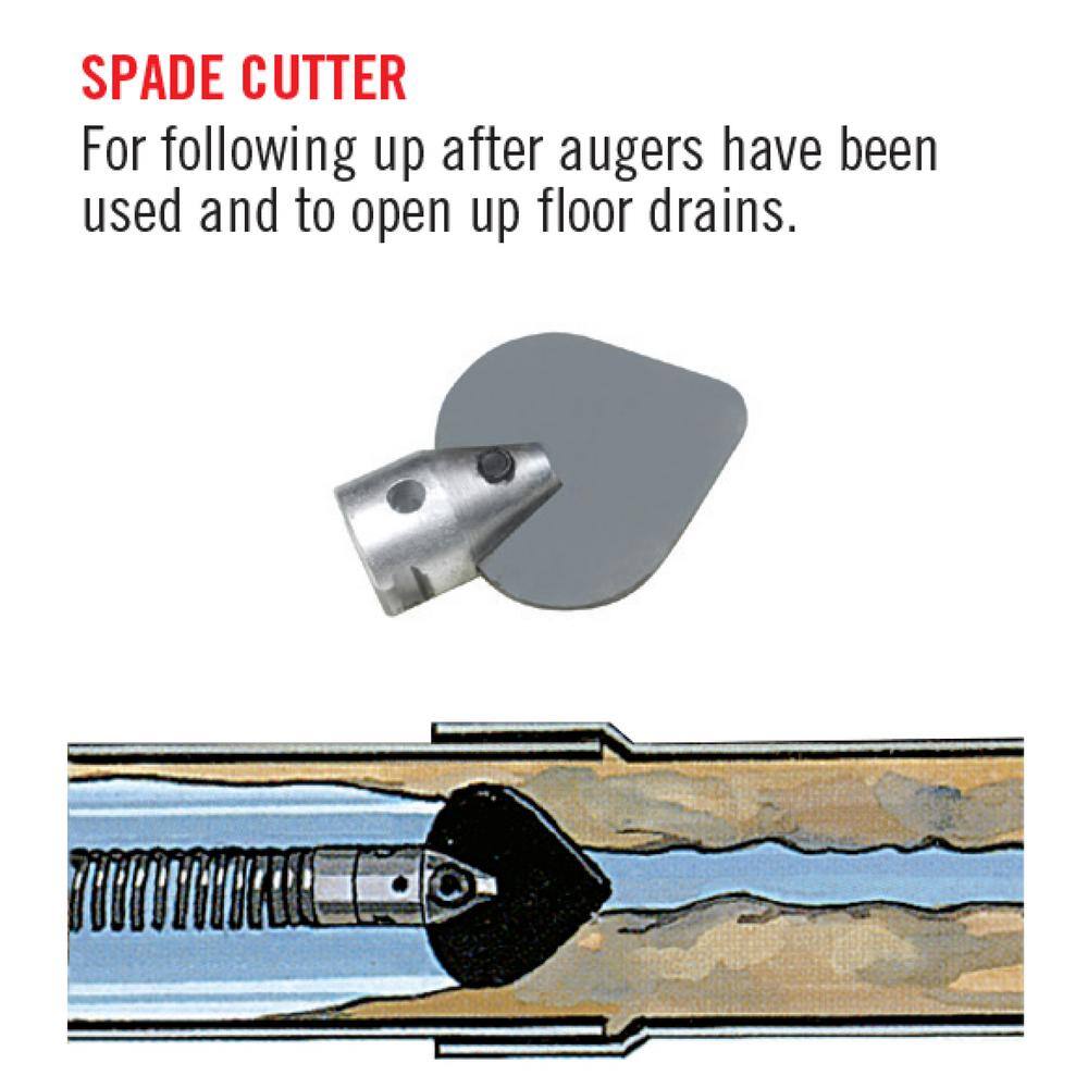 RIDGID T-240 3 Piece Drain Cleaning / Sewer Machine Cable Attachment Set Includes T-202 Bulb Auger, T-211 Spade + A-13 Pin Key