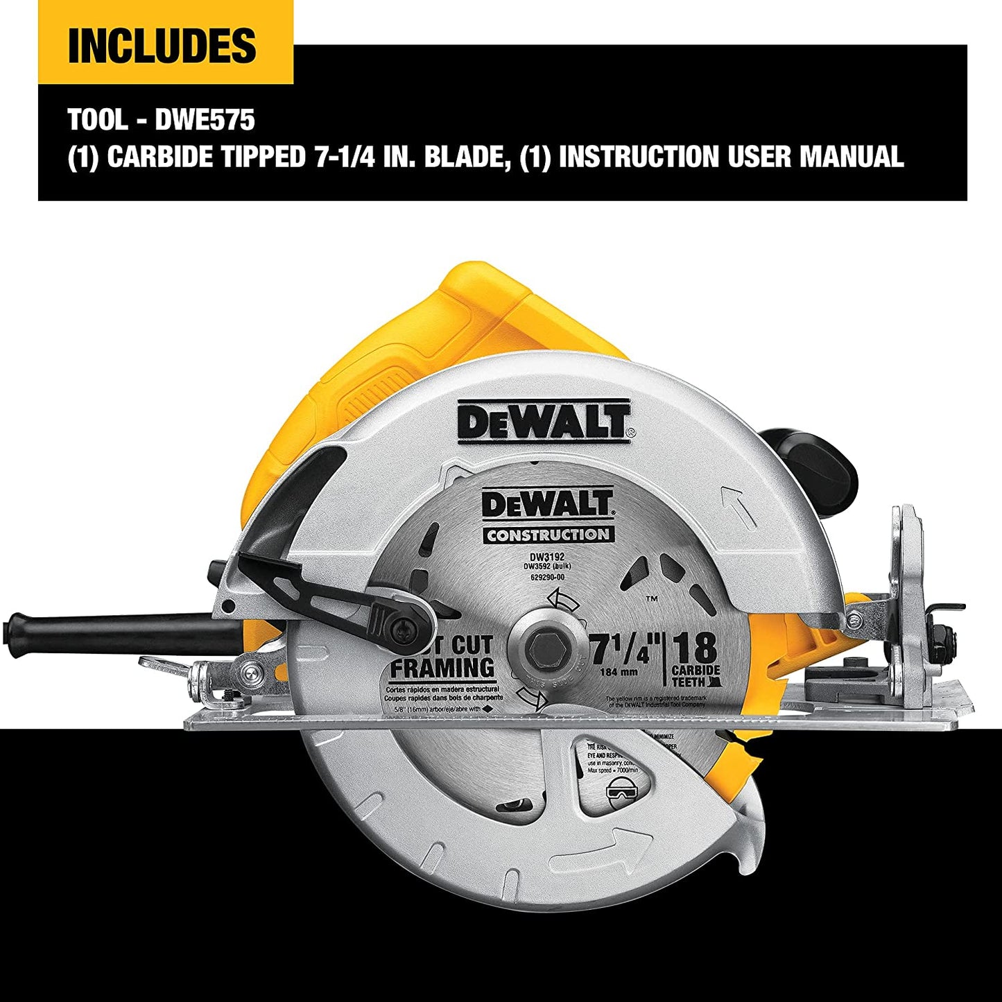 DEWALT 15 Amp Corded 7-1/4 in. Lightweight Circular Saw