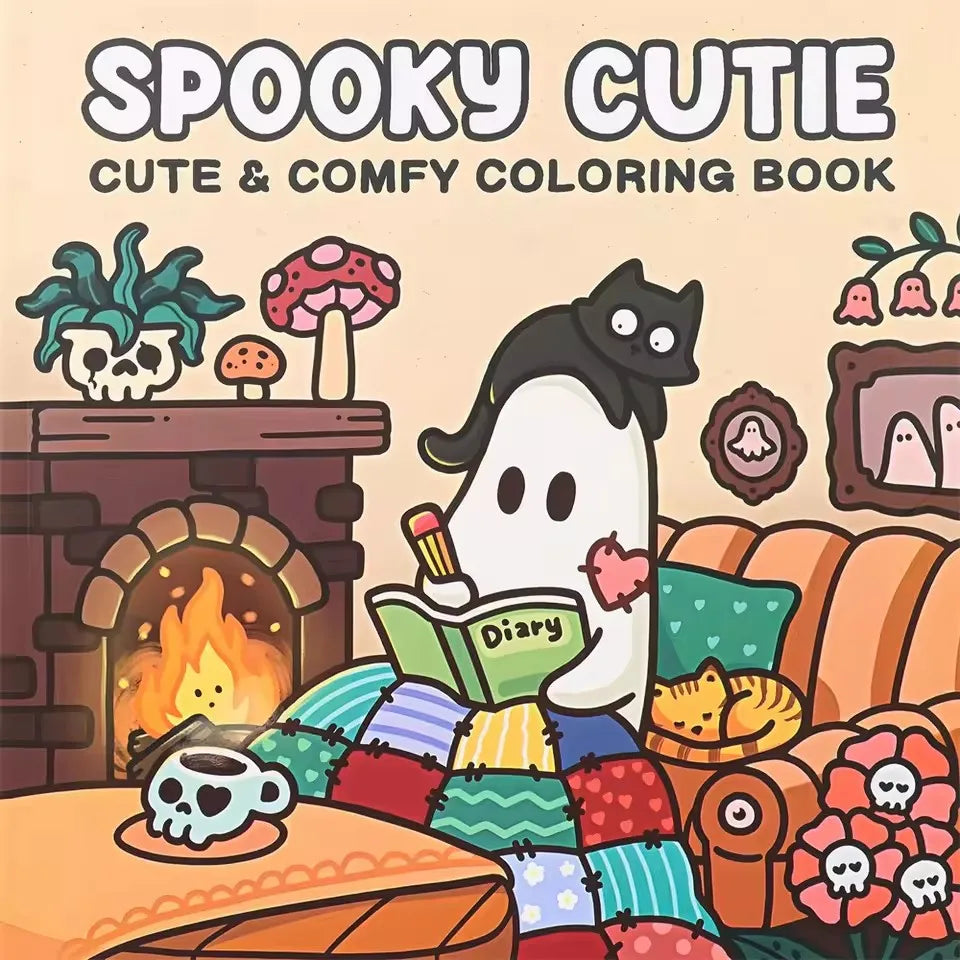 Cozy Christmas Christmas Coloring Book Cartoon Stress Relief Paperback Painting Gift Educational Montessori Drawing Toy