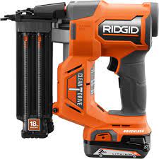 RIDGID 18V Brushless Cordless 18-Gauge 2-1/8 in. Brad Nailer (Tool Only) with CLEAN DRIVE Technology
