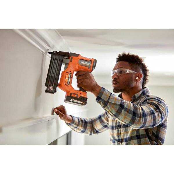 RIDGID 18V Brushless Cordless 18-Gauge 2-1/8 in. Brad Nailer (Tool Only) with CLEAN DRIVE Technology