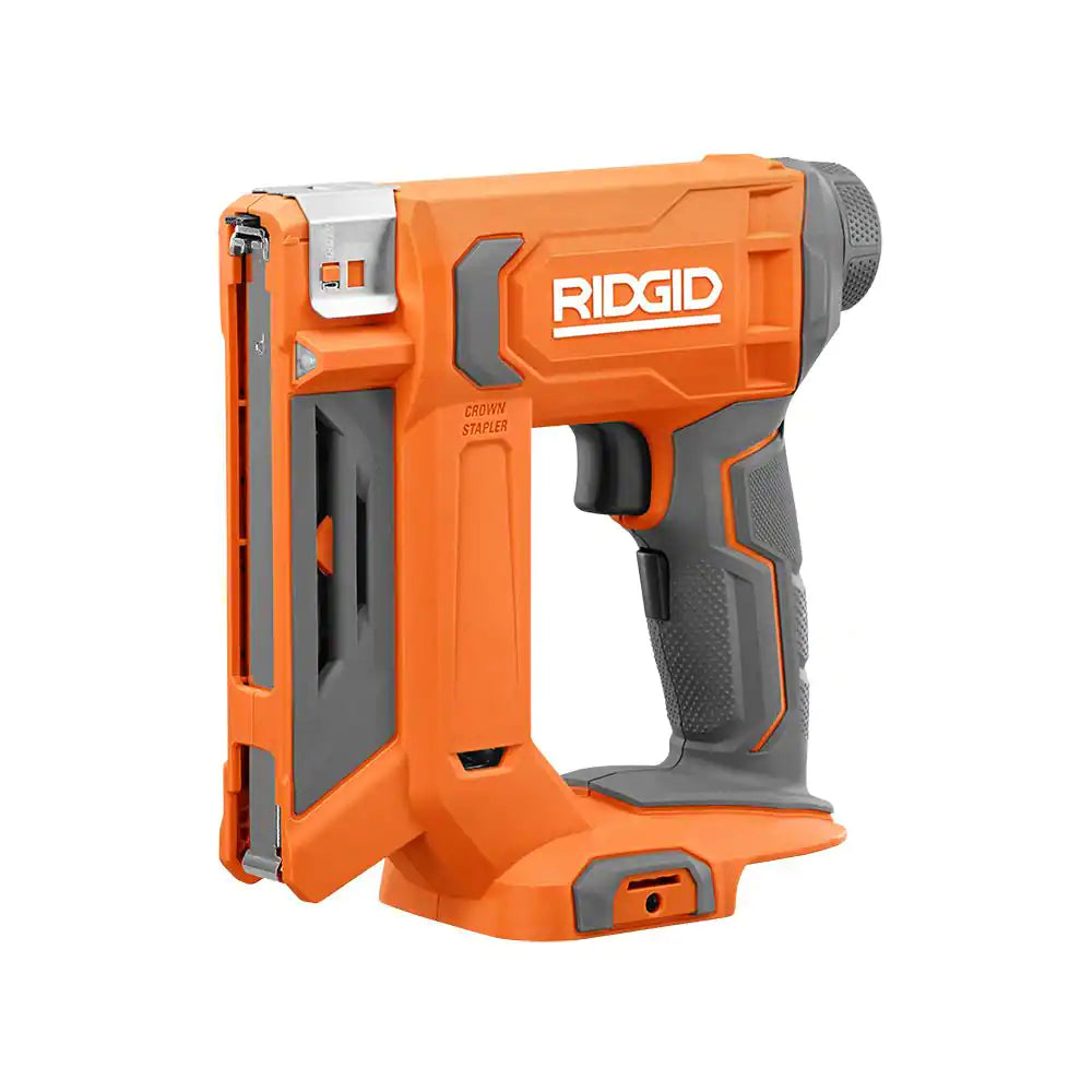 RIDGID 18V Cordless 3/8 in. Crown Stapler (Tool Only)