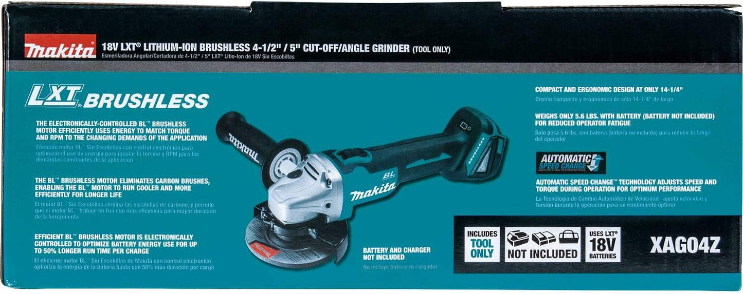 Makita 18V LXT Lithium-Ion Brushless Cordless 4-1/2 in./5 in. Cut-Off/Angle Grinder (Tool-Only)