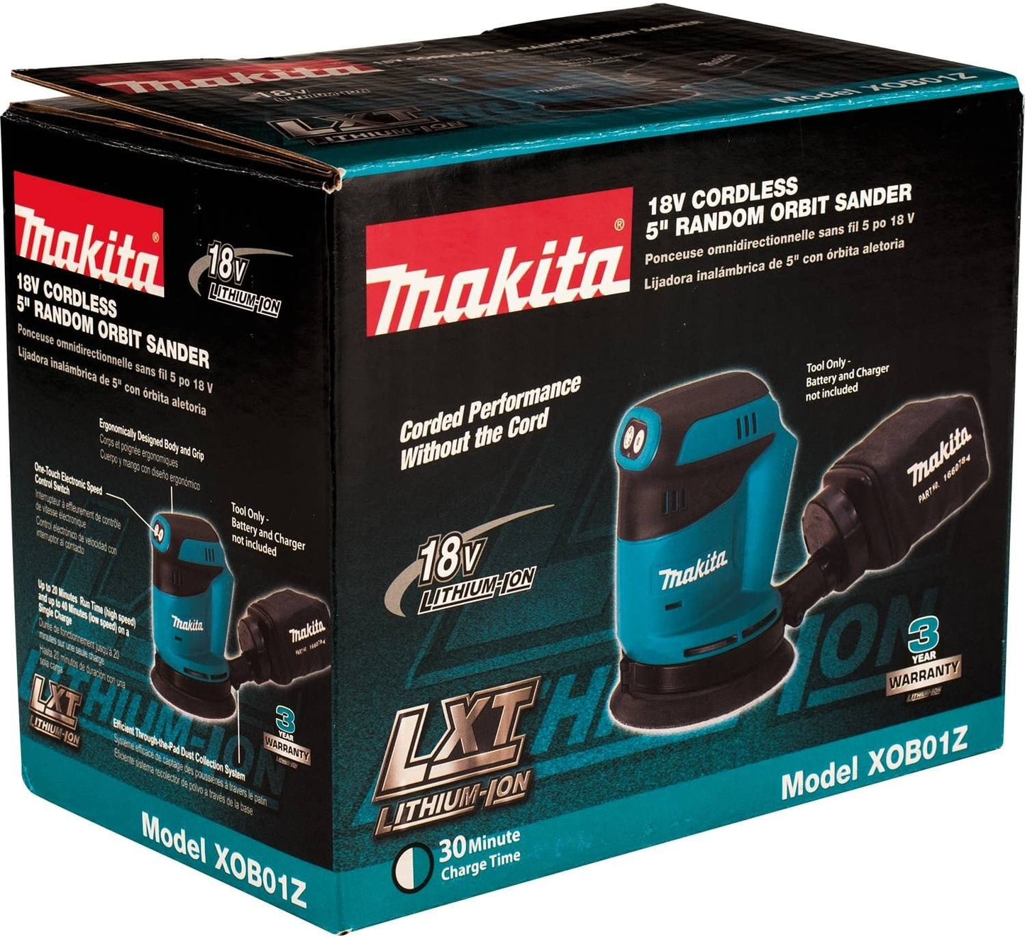Makita 18V LXT Lithium-Ion Cordless 5 in. Random Orbit Sander (Tool-Only)