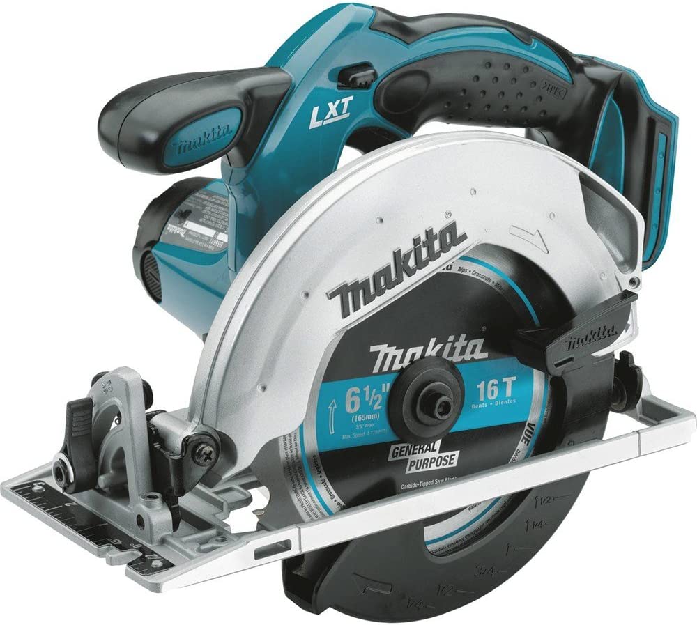 Makita 18V LXT Lithium-Ion Cordless 6-1/2 in. Lightweight Circular Saw and General Purpose Blade (Tool-Only)