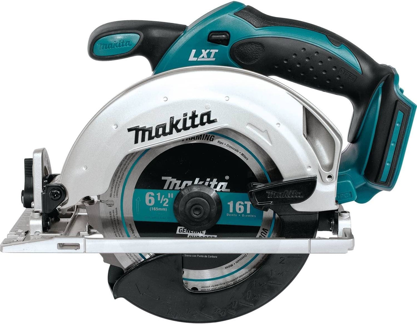 Makita 18V LXT Lithium-Ion Cordless 6-1/2 in. Lightweight Circular Saw and General Purpose Blade (Tool-Only)