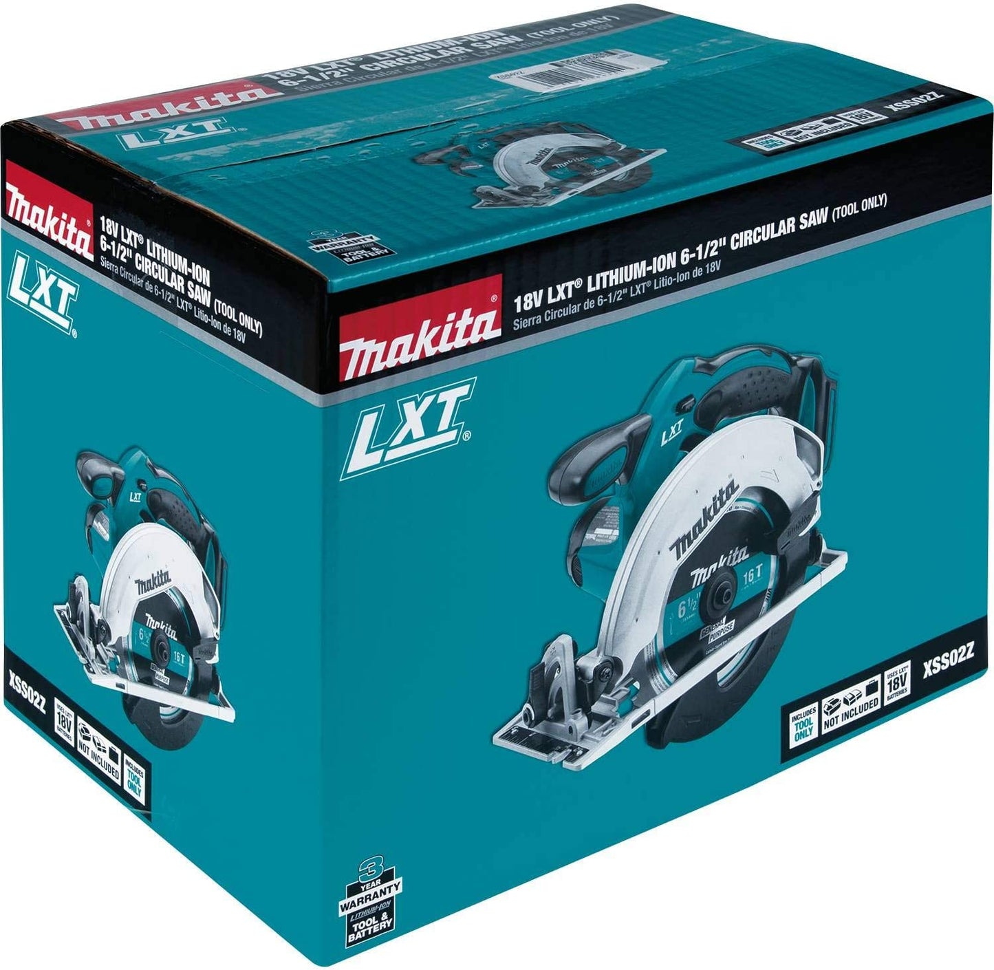 Makita 18V LXT Lithium-Ion Cordless 6-1/2 in. Lightweight Circular Saw and General Purpose Blade (Tool-Only)