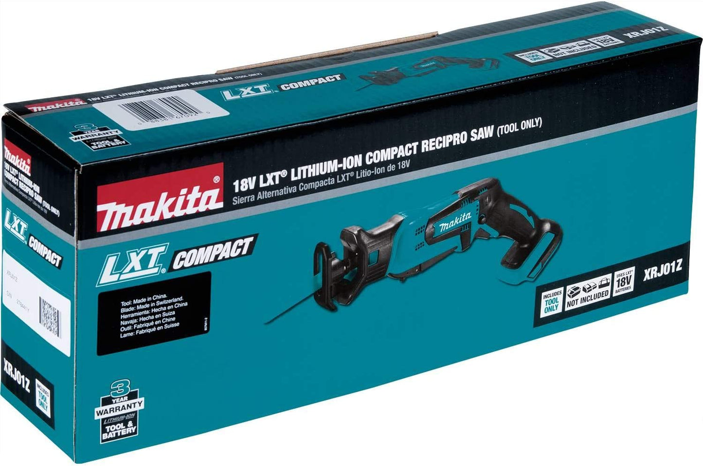 Makita 18V LXT Lithium-Ion Cordless Variable Speed Lightweight Compact Reciprocating Saw with Built-in LED (Tool-Only)