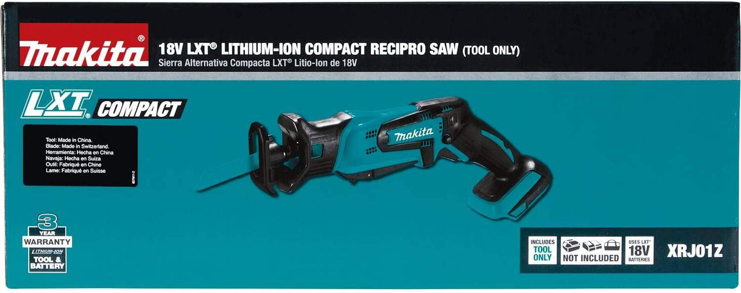 Makita 18V LXT Lithium-Ion Cordless Variable Speed Lightweight Compact Reciprocating Saw with Built-in LED (Tool-Only)
