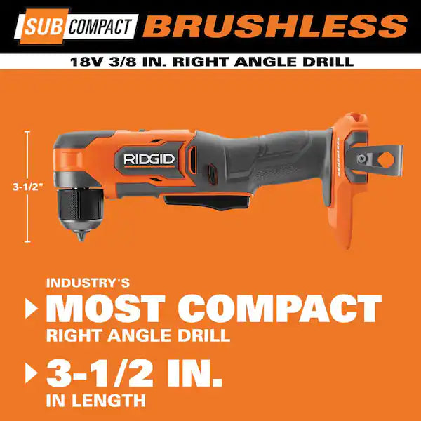RIDGID 18V SubCompact Brushless Cordless 3/8 in. Right Angle Drill (Tool Only)