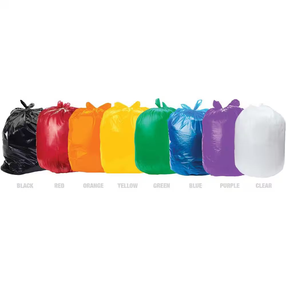Heavy Duty 55 Gal. Clear Trash Bags (Value 50-Pack) 1.2 MIL Equivalent Industrial Strength Plastic 37 In. X 54 In.