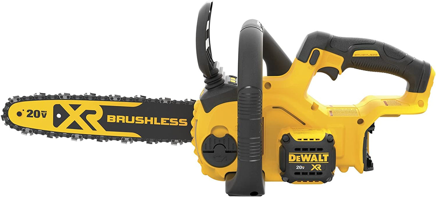 DEWALT 20V MAX 12in. Brushless Battery Powered Chainsaw, Tool Only