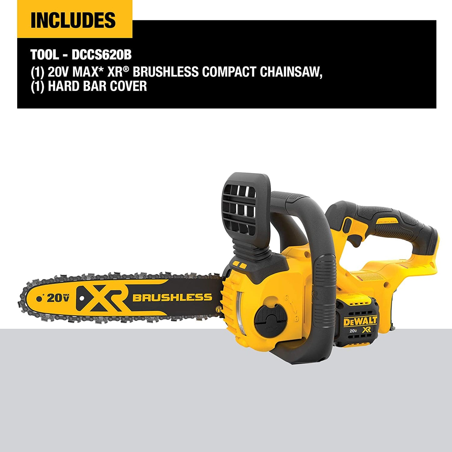 DEWALT 20V MAX 12in. Brushless Battery Powered Chainsaw, Tool Only