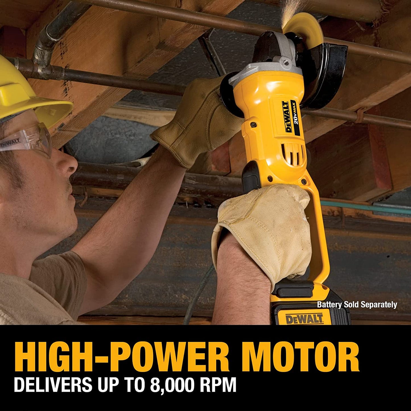DEWALT  20V MAX Cordless 4.5 in. - 5 in. Grinder (Tool Only)