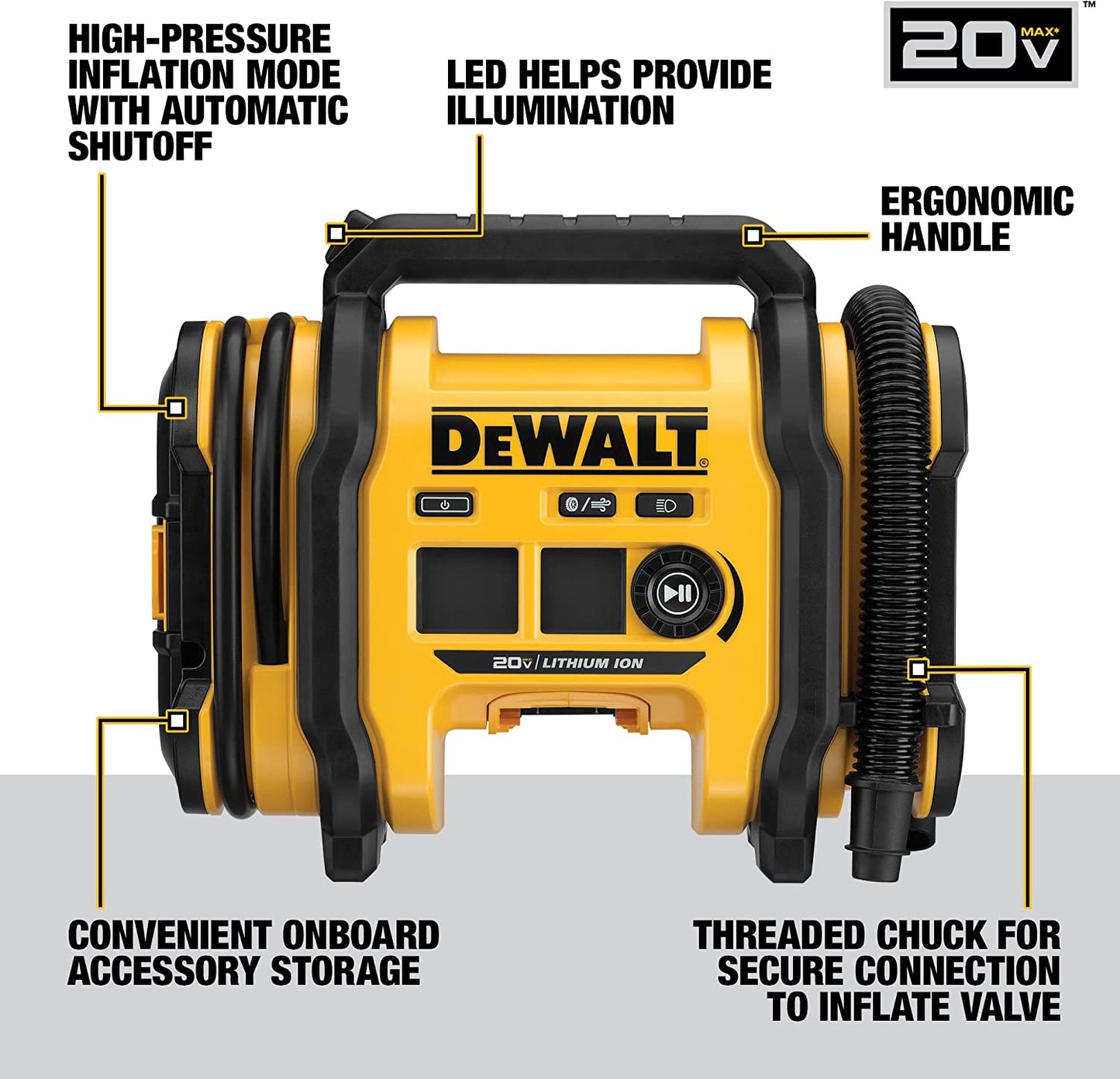 DEWALT 20V MAX Inflator (Tool Only)