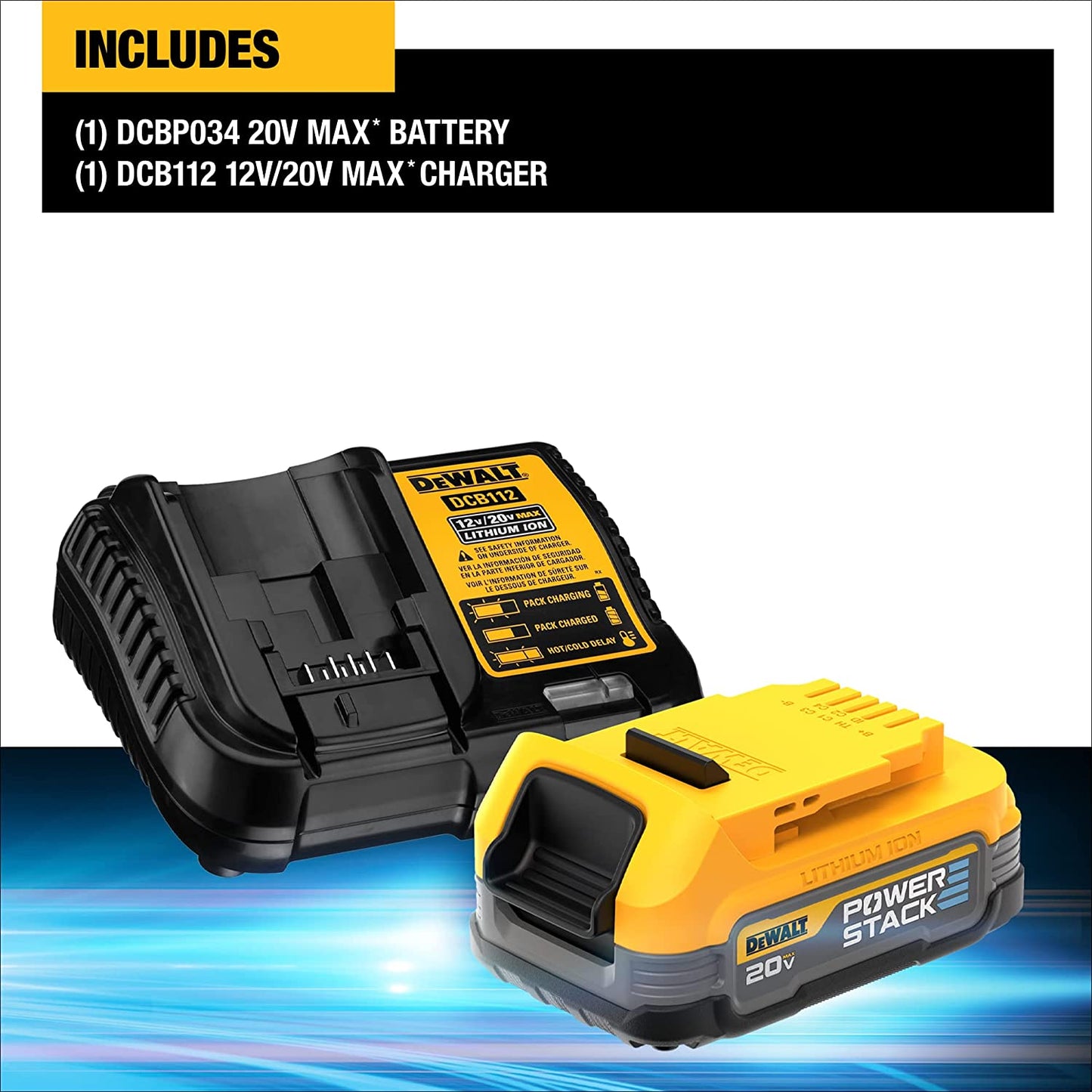 DEWALT 20V MAX POWERSTACK Compact Battery Starter Kit