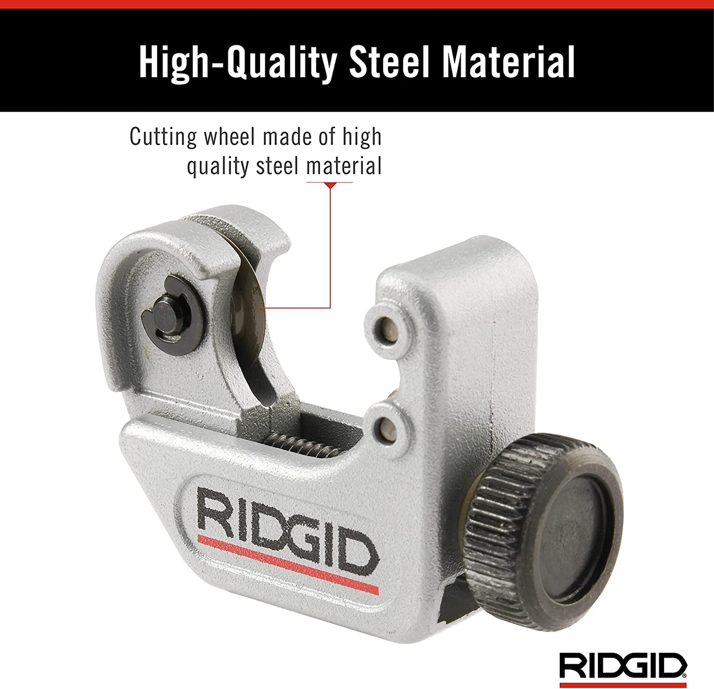RIDGID 3/16 in. to 15/16 in. 104 Close Quarters Copper, Aluminum, Brass, and Plastic Tubing Cutter, Multi-Use Tubing Tool