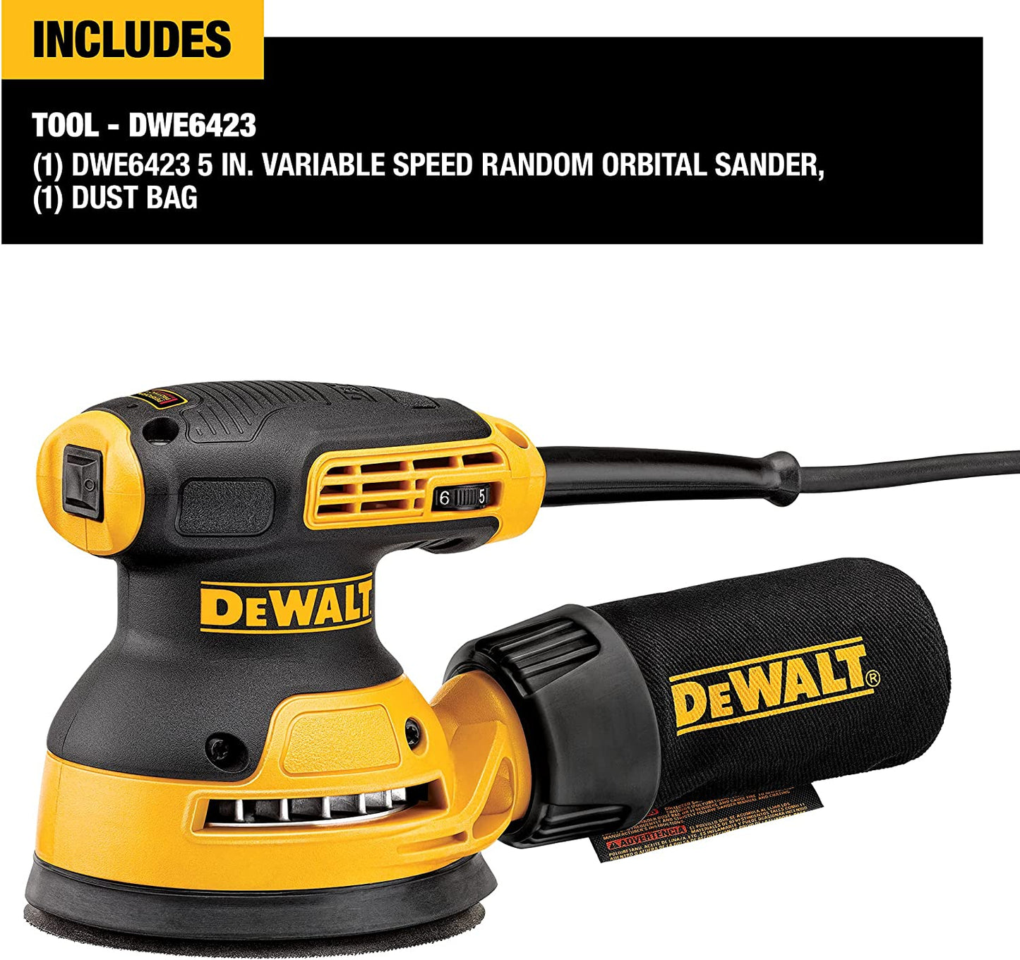 DEWALT 3 Amp Corded 5 in. Variable Speed Random Orbital Sander