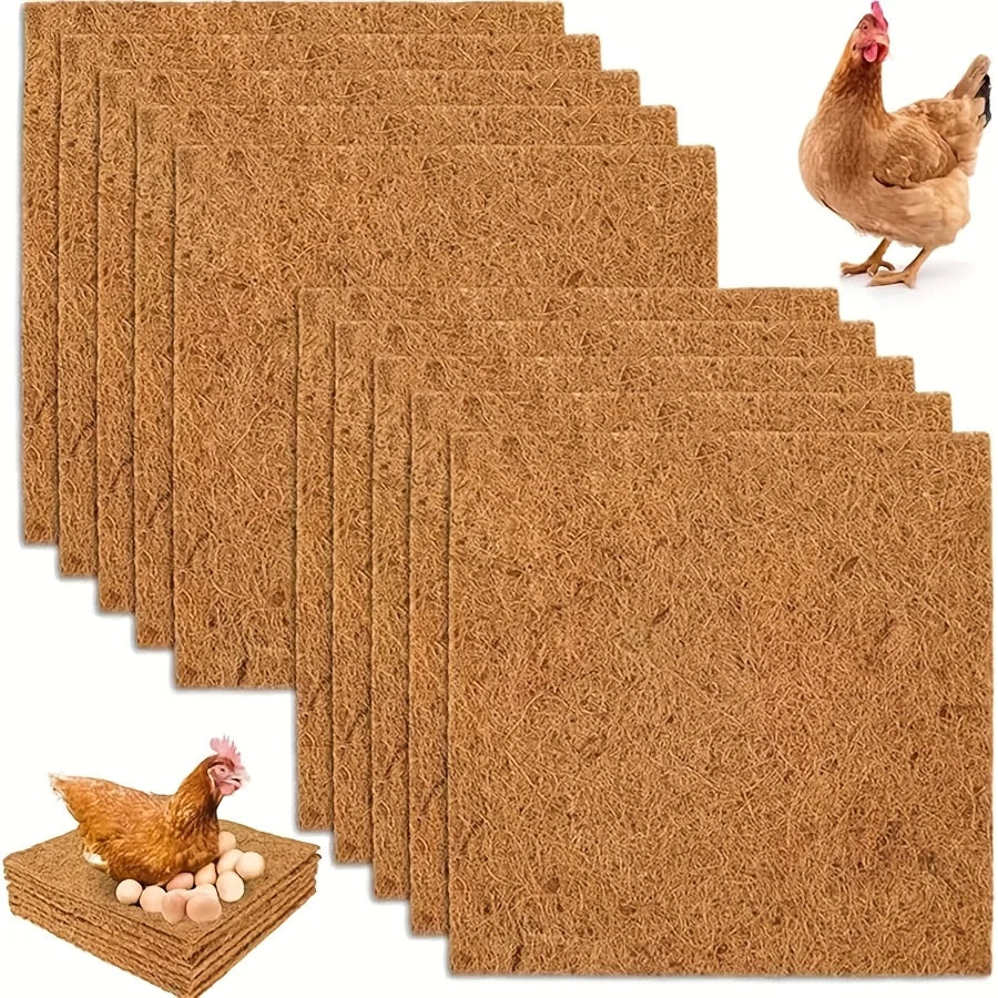 10Pcs/1Pc Nesting Liner Nest Box Chicken Mat, Nest Mat Box Liner, Chicken Coop Chicken Mat, Chick Mat Bird Nest Mat Rabbit Mat