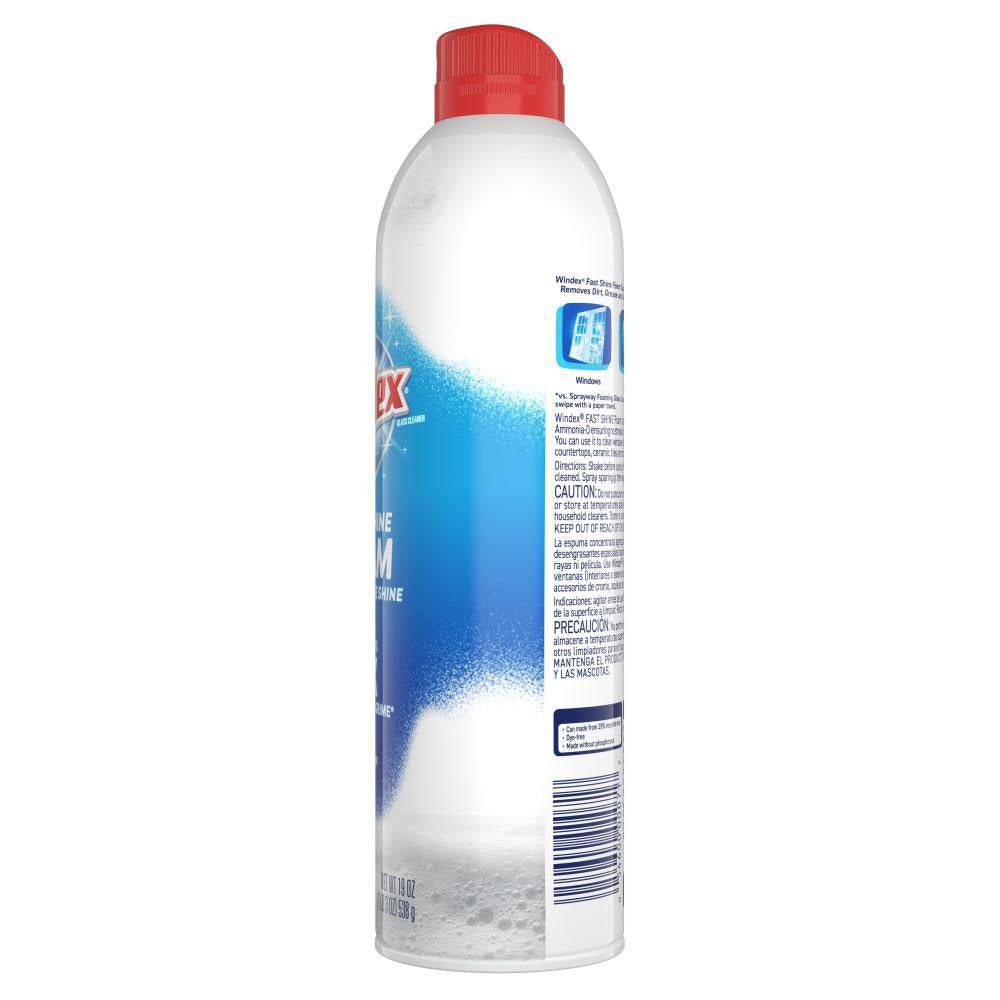 19 Oz. Glass Cleaner Fast Shine Foam, Rainshower Scent 6-Pack