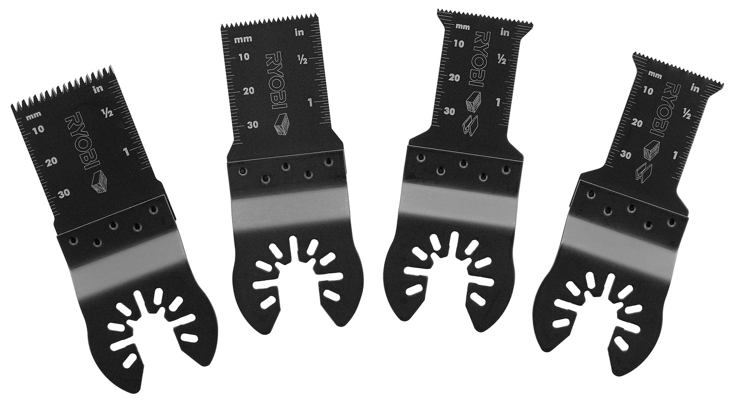 RYOBI 4-Piece Wood and Metal Oscillating Multi-Tool Blade Set