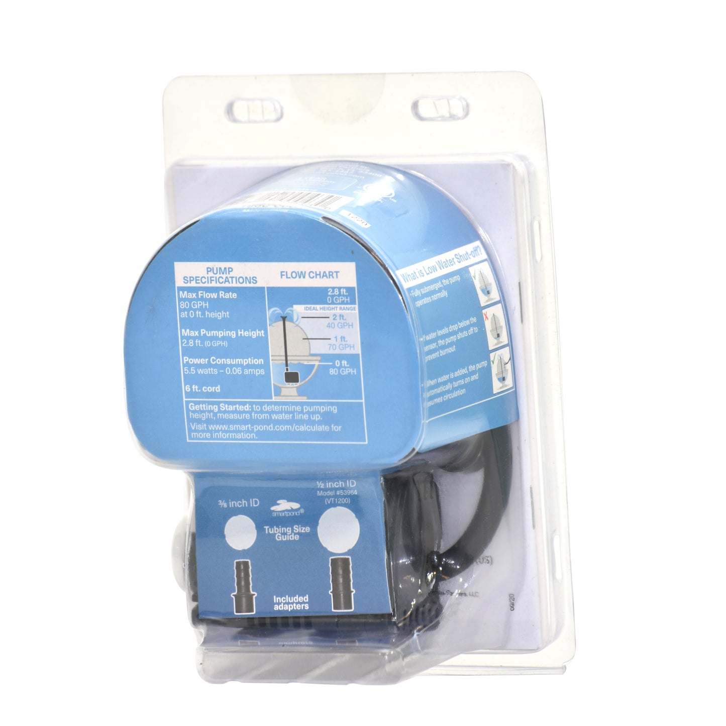 Low Water Shut-Off 80 -GPH Submersible Corded Electric Fountain Pump