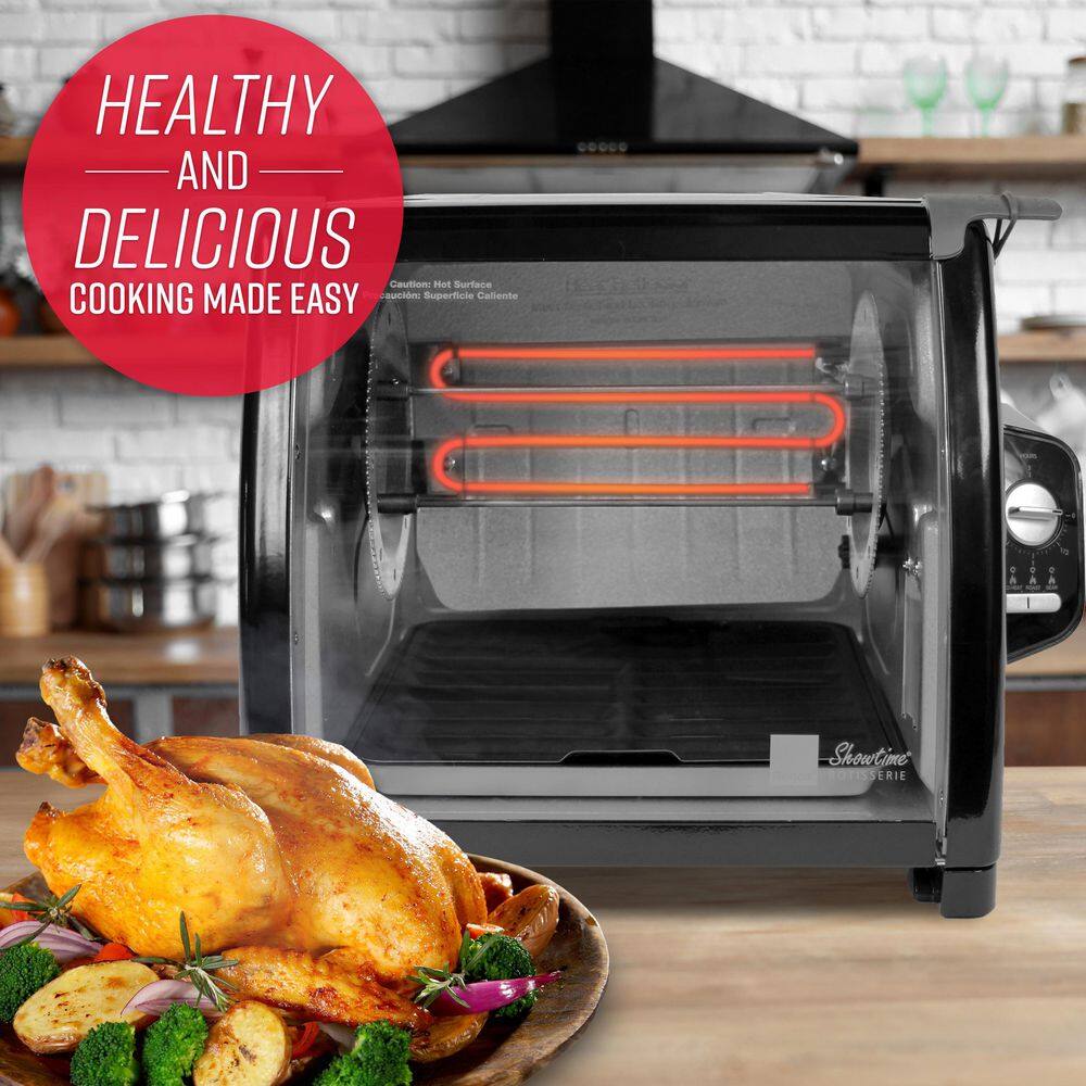 Ronco Series Black Countertop Rotisserie Oven