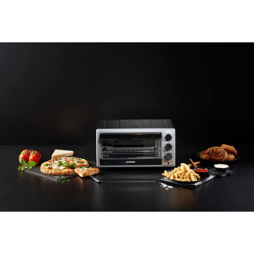 Proctor Silex Simply-Crisp 6-slice Black Air Fryer Toaster Oven