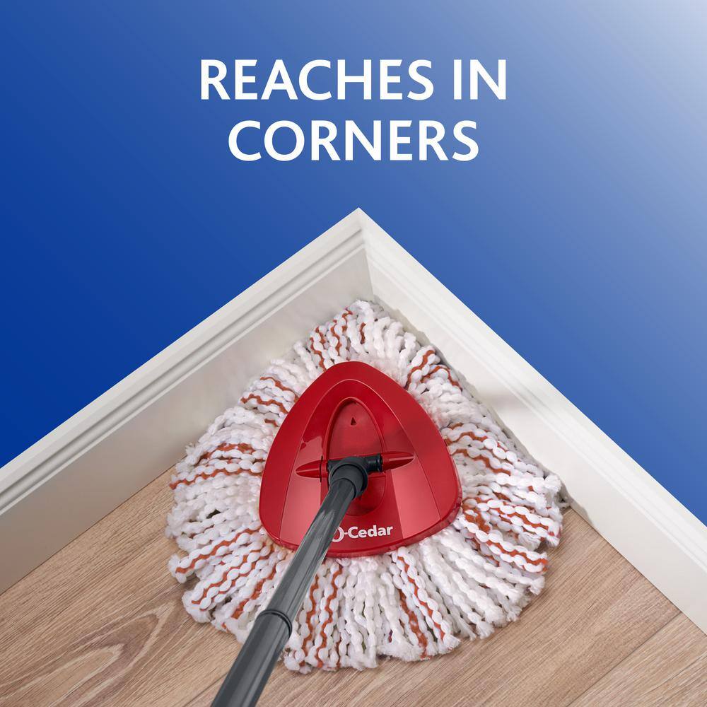 O-Cedar EasyWring Deep Clean Microfiber Spin Mop with Bucket System and 2 Extra Deep Clean Mop Head Refills