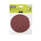 RYOBI 7-Piece 5 in. Random Orbit Sand Paper Assortment Set - 80, 120, and 220 Grit