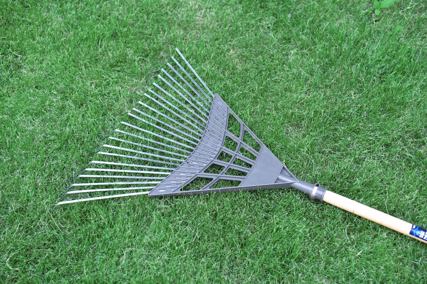 8-In Carbon Steel Lawn Rake with Steel Handle