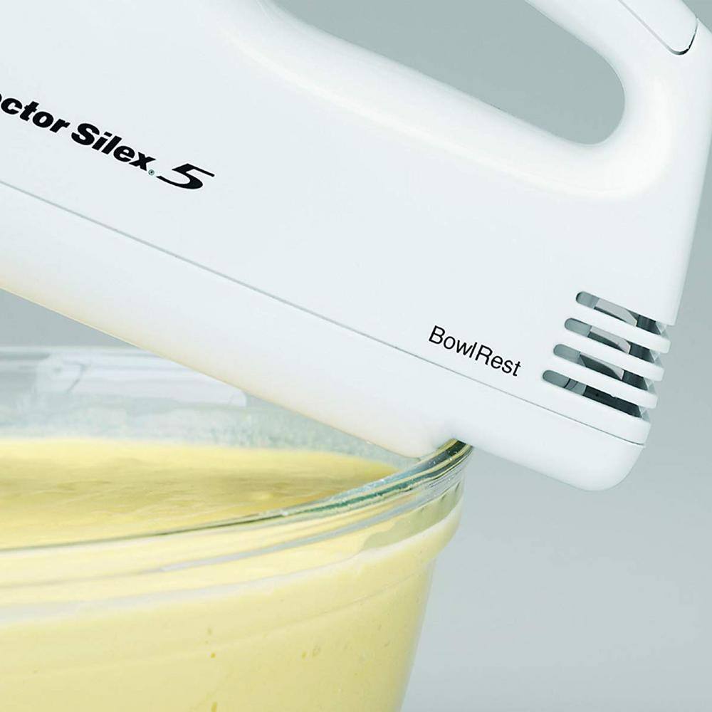 Proctor Silex Easy Mix 5-Speed White Hand Mixer