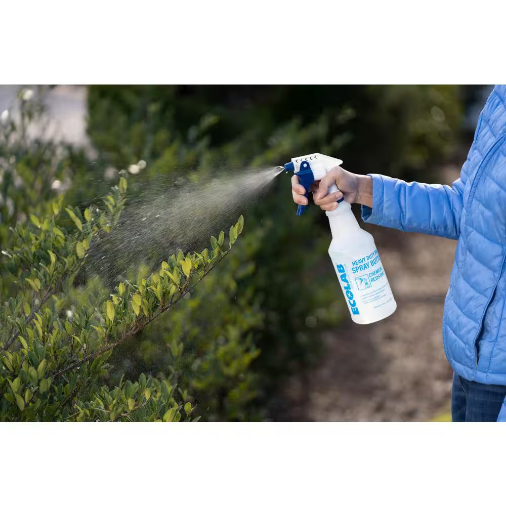 32 Oz. Heavy Duty Pro All Purpose Spray Bottle; Refillable Bottle with Adjustable Nozzle