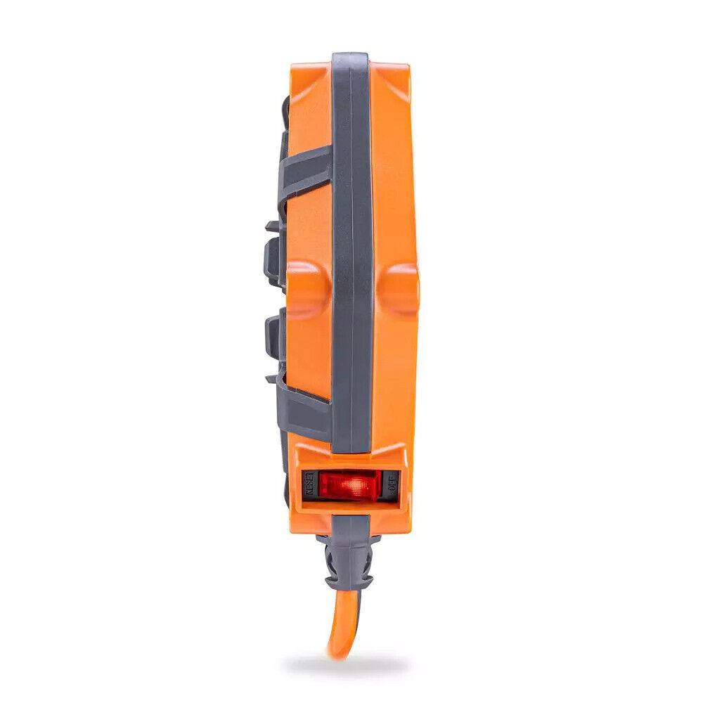 RIDGID 8 ft. Cord 5-Outlet 2 USB-A Power Hub