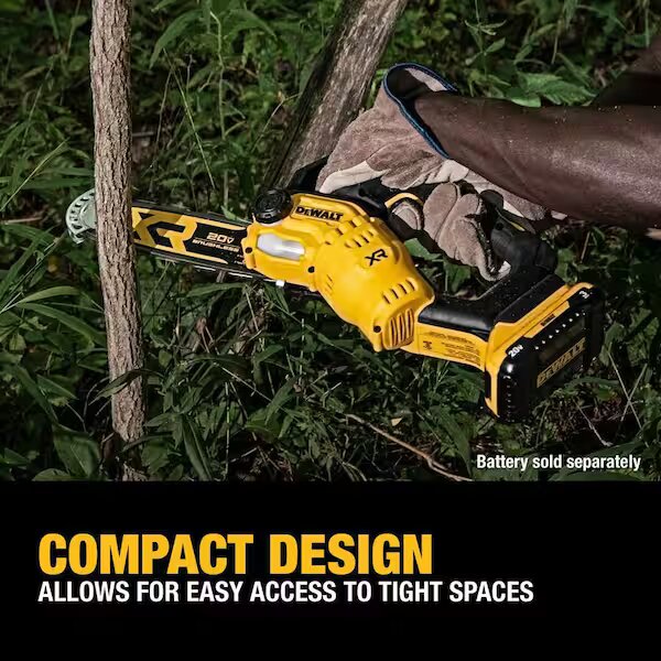DEWALT 8 in. 20-Volt Pruning Electric Battery Chainsaw (Tool Only)