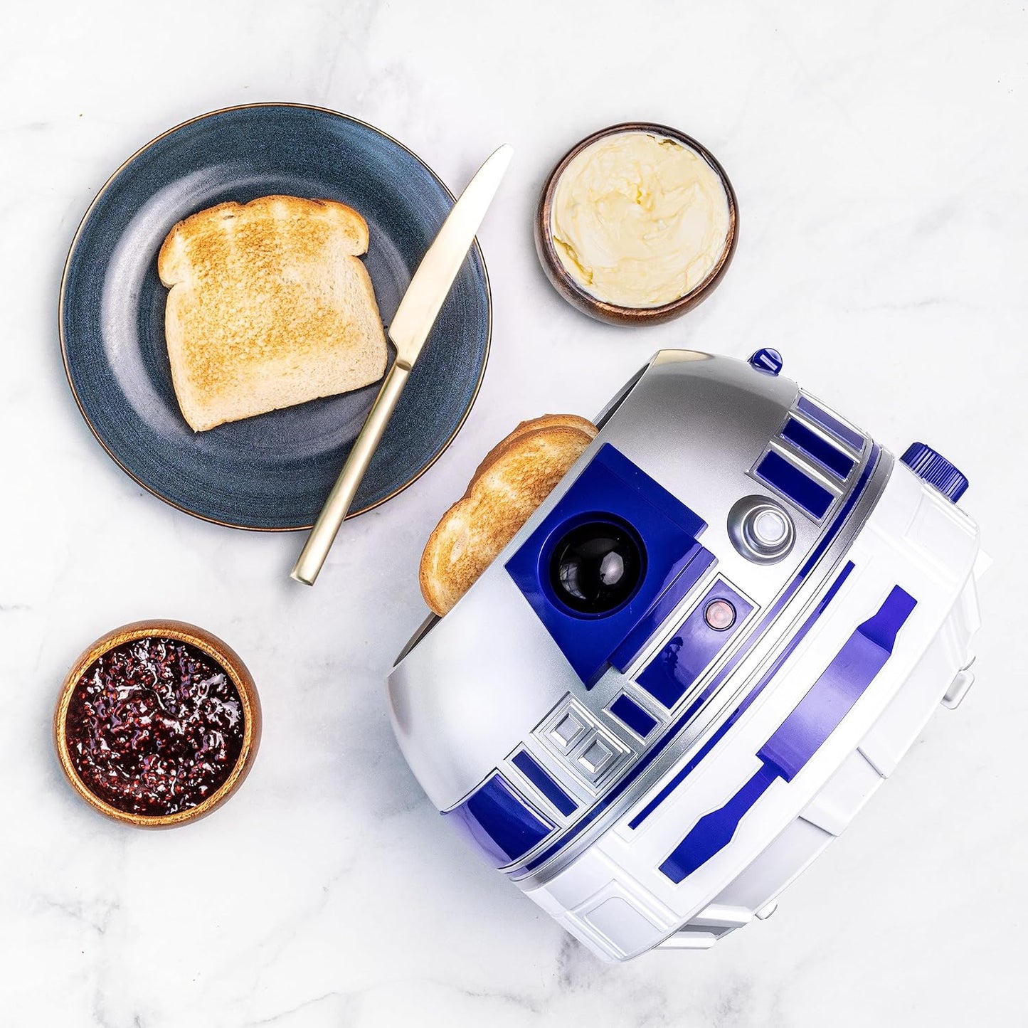 Uncanny Brands 800-Watt Star Wars R2-D2 Halo 2-Slice Toaster
