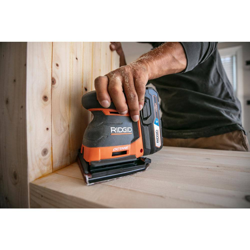 RIDGID 18V Cordless 2-Tool Combo Kit with Random Orbit Sander and 1/4 in. Sheet Sander (Tools Only)