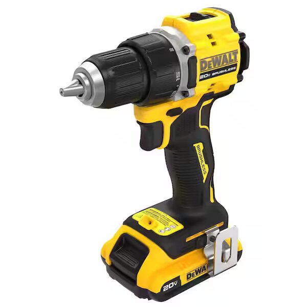 DEWALT ATOMIC 20-Volt Lithium-Ion Cordless Compact 1/2 in. Drill/Driver Kit with 2.0Ah Battery, Charger and Bag