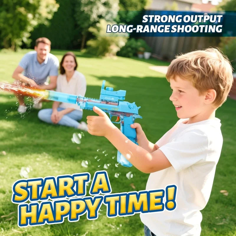 Super Automatic Desert Eagle Electric Water Gun with Colorful Flashing Lights for Beach Pool Battle - Ideal Adult & Kid Gift Toy