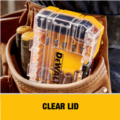 DEWALT Accessory Storage Case with (2) MAXFIT 1 in. Carbon Steel Driving Bit Sets (31-Pieces) with Bit Holder