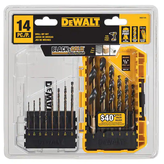 DEWALT  Black and Gold Drill Bit Set (14-Piece)