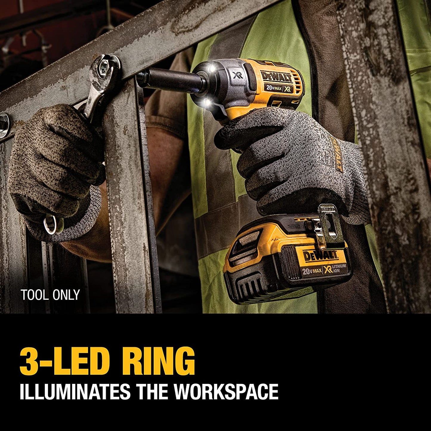 DEWALT 20V MAX XR Cordless Brushless 3/8 in. Compact Impact Wrench (Tool Only)