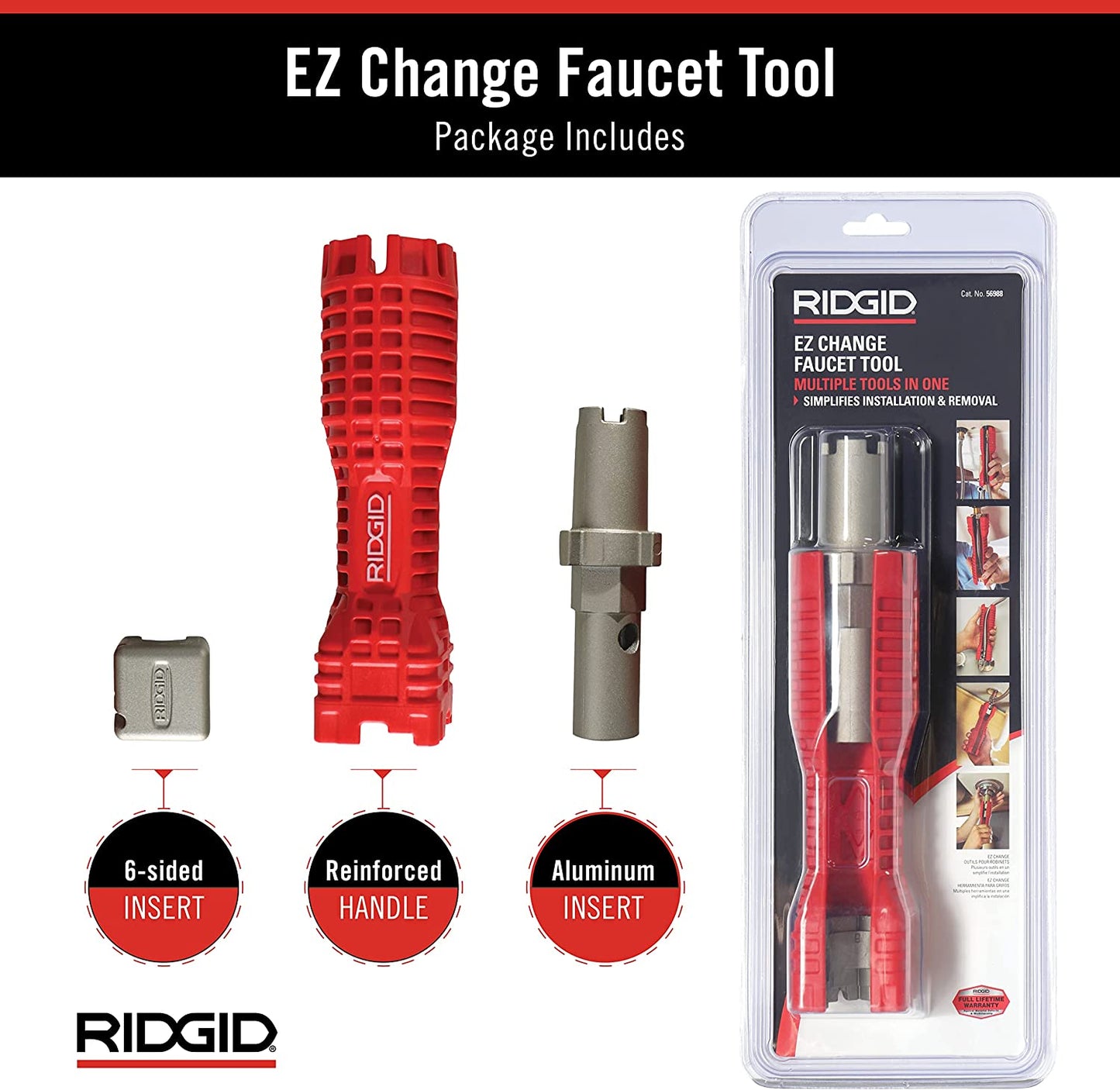 RIDGID EZ Change Plumbing Wrench Faucet Installation and Removal Tool