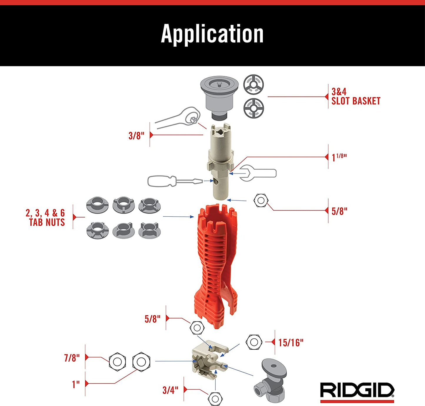 RIDGID EZ Change Plumbing Wrench Faucet Installation and Removal Tool