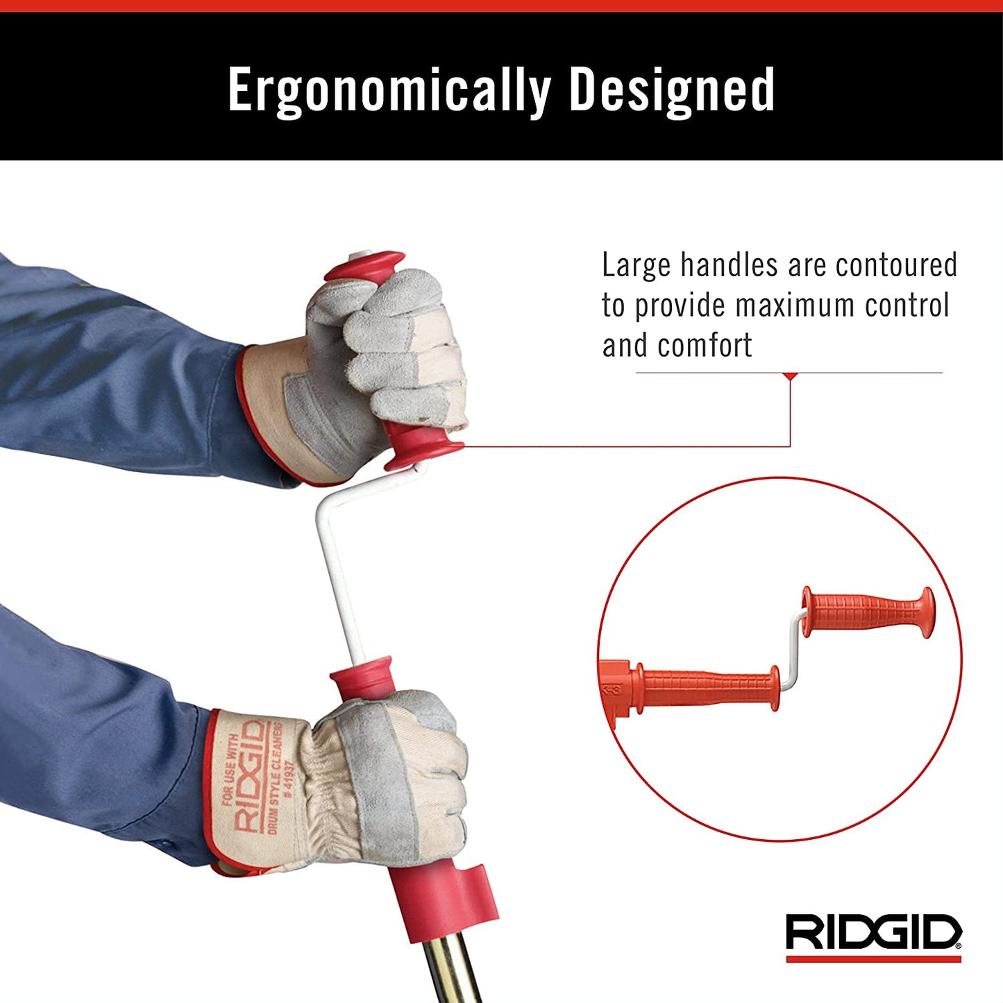 RIDGID K-3 Ultra Flexible Toilet Auger with Unclogging 3 ft. Snake and Integrated Bulb Head, Plumbing Toilet Snake for Drain