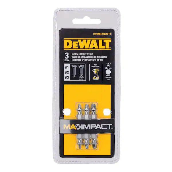 DEWALT MAX IMPACT Carbon Steel Extractor Set (3-Piece)