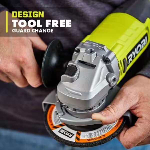 RYOBI ONE+ 18V Cordless 4-1/2 in. Angle Grinder (Tool Only)