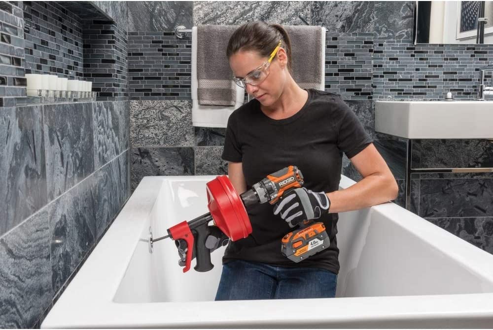 RIDGID Power Spin+ 1/4 in. x 25 ft. Hybrid Drain Cleaning Snake Auger (Manual or Cordless Drill Operated, Tool Only)