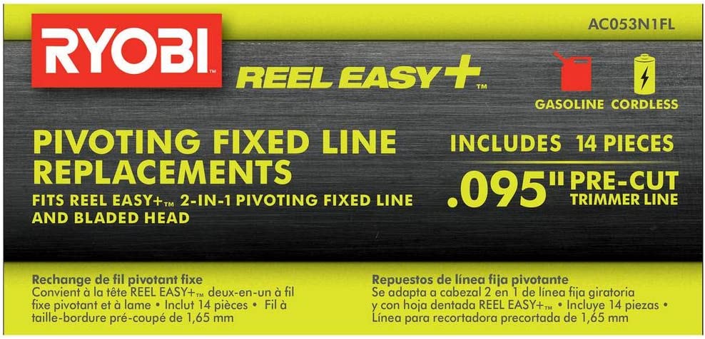 RYOBI REEL EASY+ .095 Pivoting Fixed Line Replacements (14-Pieces)